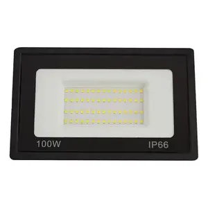 Reflector LED SMD de 100W para Exteriores, Blanco Cálido 3500K, IP66, Cuerpo de Aluminio, Montaje Superficial para Iluminación de Paisajes, CA 127V, 5 Años de Garantía - Product Image 1