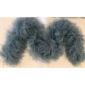 direct selling 9~11 cm feather boa 30 ply extra large bleached ostrich skirt trim wedding party rainbow ostrich feather boa
