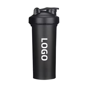 600 मिलीलीटर कस्टम लोगो खेल जिम प्लास्टिक प्रोटीन पाउडर शेकर पानी की बोतल - Product Image 4