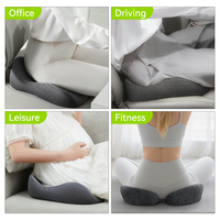 Coussin de siège ergonomique pour chaise de bureau et voiture, mousse à mémoire de forme haute densité, fermeté moyenne, base antidérapante, soulagement des douleurs sciatiques et du coccyx