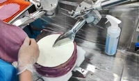 Machine automatique à gâteau mille crêpes au durian de 18 cm, état neuf, tension 220V, fabriquée en usine