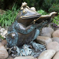 Fontaine décorative moderne en bronze en forme de grenouille pour jardin extérieur, figurine animale moulée, art 3D, objet de collection
