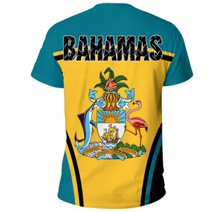 Camiseta con la Bandera Activa de las Islas Caribeñas, Bahamas, Personaliza el Texto, el Logotipo, el <span class=keywords><strong>Nombre</strong></span>, Diseño 3.99, Camisetas de Verano al por Mayor, Recuerdos de las Bahamas - Product Image 2