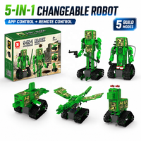 Juguete de Robot Modular Programable con Control Remoto DIY 5 en 1, Operación por APP, Juego de Bloques de Construcción, Colección de Robots
