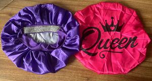 Free Sample Custom Shiny Bling Diamond Satin Rhinestone Bonnet With Logo <b>Glitter</b> Bonnets Promotion Gift - Product Image 3
