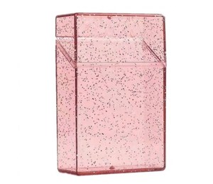 Accessori per il fumo delle ragazze portasigarette per tabacco rosa in plastica trasparente carino tascabile da donna per regalo da donna - Product Image 1