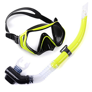 Set de Máscara de Snorkel con Lentes de Vidrio Templado y Snorkel de Doble Drenaje para Natación y Buceo - Product Image 2