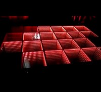 Dalles de sol LED 3D à projection, lumières RGB sans fil, verre trempé magnétique, CRI90, contrôlées par DMX512, 60 LED DJ - Vente Flash