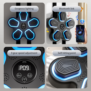 Entraîneur de boxe intelligent portable à suspendre au mur avec lumière LED bleue, cible de frappe pour l'entraînement en intérieur et la réduction du stress - Product Image 6