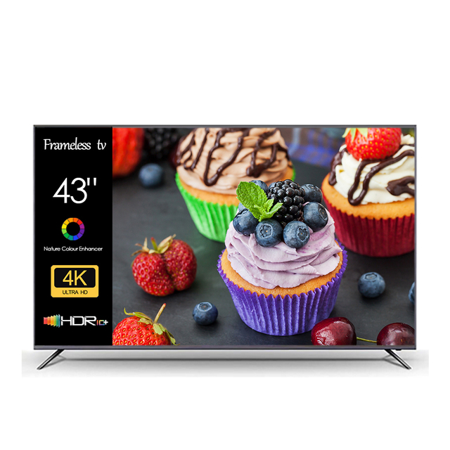 Factory OEM 43" Voice Control Smart TV Full Screen TV Television 50 55 65 Inch Frameless TV