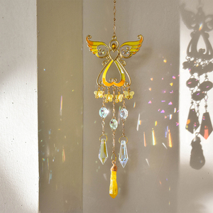 Angel K9 <span class=keywords><strong>vetro</strong></span> Art Deco arcobaleno creatore <span class=keywords><strong>di</strong></span> cristallo prisma Suncatcher campanelli eolici giardino interno appeso decorazione per la casa ornamento <span class=keywords><strong>di</strong></span> nozze - Product Image 4