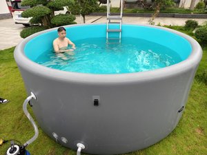 Piscina Inflable Redonda <span class=keywords><strong>de</strong></span> PVC Personalizada <span class=keywords><strong>de</strong></span> 200-500L, Bañera para Varias Personas para Exteriores, Patio Trasero, Piscina Inflable, <span class=keywords><strong>Alberca</strong></span> - Product Image 2