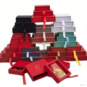 Joyero de cartón con cajón personalizado con armadura, joyería de exhibición, embalaje de regalo, pendientes, collares, <span class=keywords><strong>caja</strong></span> de suspensión de película Pe - Product Image 3