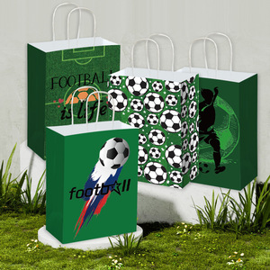 Bolsa de Regalo de Papel Kraft con Diseño de Fútbol, Impresa a Color, para el Eurocopa <span class=keywords><strong>2020</strong></span>, Recuerdo Festivo, Material Ecológico, Yiwu - Product Image 2
