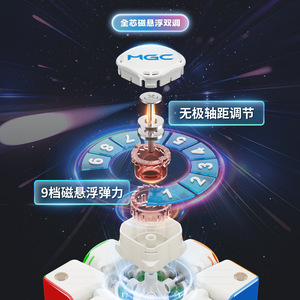 Cube magnétique Mgc 3x3 avec lévitation magnétique réglable pour enfants de 8 à 13 ans - Product Image 1