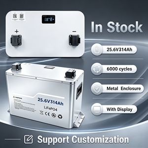 For 24V 314Ah 8kWh Hybrid Grid Solar <b>Battery</b> Storage Wall-<b>Mounted</b> LiFePO4 Deep Cycle Built-in BMS for RV - Product Image 1