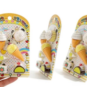 Útiles Escolares de Moda, Goma de Borrar de TPR/PVC Suave con Forma de Postre, Personajes de Comida, Papelería Escolar Kawaii para Niños, Lápiz de Goma Creativo y Bonito - Product Image 3
