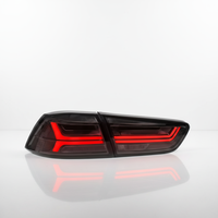 Luces Traseras LED para Mitsubishi Lancer EVO 2008-2018, Color Rojo Ahumado, Secuenciales, Impermeables, con Intermitentes de Diseño Dragón, Nuevas