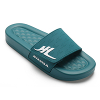 Sandales à glissière personnalisées avec autocollants magiques de l'usine Henghao, marque originale, semelle en PU pour homme, sandales à glissière en relief 3D personnalisées, sandales ODM