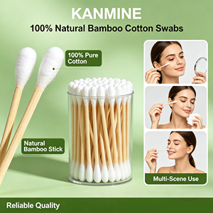 <span class=keywords><strong>Coton</strong></span>-<span class=keywords><strong>tige</strong></span> cosmétique double tête pour le démaquillage, nettoyage de précision, doux et <span class=keywords><strong>sans</strong></span> peluches - Product Image 1