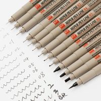 Marqueur artistique noir personnalisé, 12 types, pointe de 0,01 à 1 mm, non effaçable, fabriqué en Chine, emballage personnalisé avec logo pour le dessin et l'esquisse