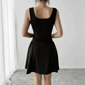 <span class=keywords><strong>Robe</strong></span> Courte Élégante <span class=keywords><strong>à</strong></span> Col Carré et Taille Cintrée, Mini-<span class=keywords><strong>Robe</strong></span> <span class=keywords><strong>d</strong></span>'<span class=keywords><strong>Été</strong></span> Chic <span class=keywords><strong>à</strong></span> <span class=keywords><strong>Bretelles</strong></span> pour Femme, Idéale pour les Rendez-vous et les Soirées - Product Image 4