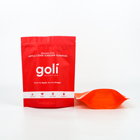 Prix d'usine Feuille Fond Plat Zip Lock Sac Emballage Vitamine C Debout Pochette Sac pour Emballage Alimentaire