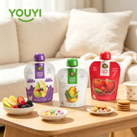 Solutions d'emballage liquide personnalisées de qualité alimentaire : Sachets à bec verseur pour jus, sacs d'emballage réutilisables à fond plat 100ml 150ml 200ml
