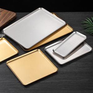 <strong>Stainless</strong> Steel Korean <strong>Rectangular</strong> <strong>Plate</strong> for BBQ Sushi <strong>Serving</strong> Dishes Snack Tray Cake Tray Storage Tray Plant for Camping - Product Image 2
