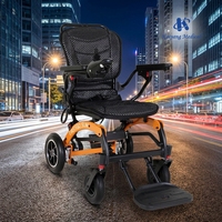 Fauteuil roulant électrique pliable en aluminium léger avec batterie au plomb, 4 roues, contrôleur intelligent, pour personnes handicapées - Vente en gros