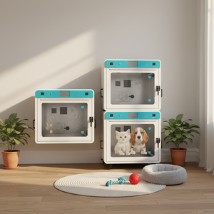 工場直販 動物病院設備 ペット用インテリジェントモニタリングケージ 酸素療法ICUペットインキュベーター - Product Image 6