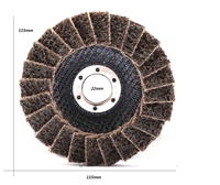 Disque à lamelles non tissé 115*22mm Disque à lamelles en nylon 4 1/2 pouces pour nettoyer et polir la surface et la rouille