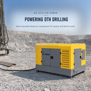 Compresseur d'air diesel à vis rotatif bi-étagé de type skid pour forage de puits miniers et de sondages - Product Image 6