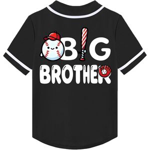 Camiseta de béisbol Big Brother para niños pequeños, ropa deportiva transpirable para todas las estaciones - Product Image 4