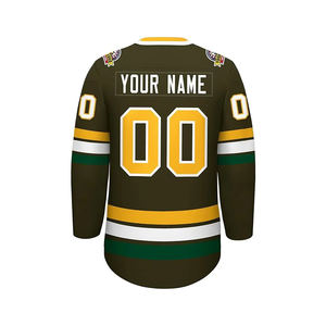 Vente en gros de maillots de hockey sur glace professionnels personnalisés uniformes d'entraînement pour jeunes et adultes avec numéro de nom personnalisé imprimé vêtements d'équipe - Product Image 5