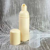 60ml 2oz Beige Mousse Pompe Bouteille Voyage Vide Or En Plastique Lash Shampooing Bouteilles Rechargeable Mini Distributeur De Savon Bouteille