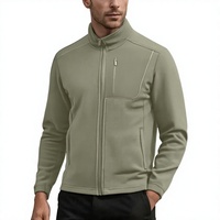 Veste polaire tricotée imperméable personnalisée pour homme, fermeture éclair intégrale, douce et chaude, col rabattable, manteau d'extérieur avec poches pour l'hiver