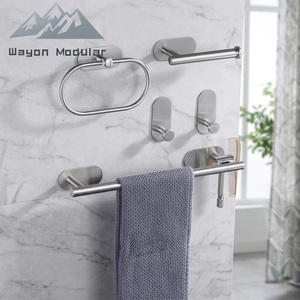 Set di Accessori <span class=keywords><strong>per</strong></span> Bagno in Acciaio Inox Wayon con Portasciugamani e Portarotolo - Product Image 1