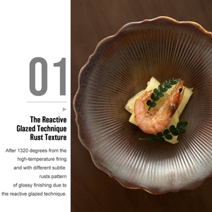 Platos de cerámica con forma de flor para <span class=keywords><strong>restaurante</strong></span>, cuencos y platos de porcelana única nórdica para postre y fruta - Product Image 3