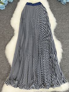 <span class=keywords><strong>Jupe</strong></span> plissée classique à pois, style français, polyvalente, taille haute, coupe trapèze, longueur mi-<span class=keywords><strong>longue</strong></span> - Product Image 6