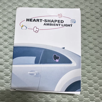Décoration de voiture en forme de cœur, streamer LED clignotant pour pare-brise, lumière néon clignotante, lumière d'ambiance décorative pour la lunette arrière de la voiture