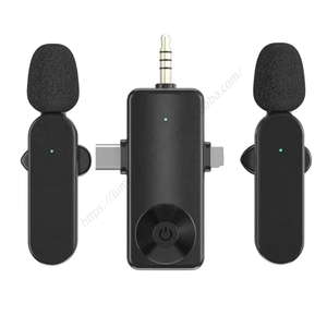 Micrófono Lavalier Inalámbrico 3 en 1 K15, Venta al por Mayor, para Transmisiones y Entrevistas, Compatible con Teléfonos Móviles y Cámaras - Product Image 1