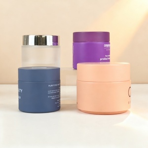 Pot en verre à large ouverture pour crème cosmétique visage 5g 10g 15g 20g 30g 50g 100g, pot en verre rose vide pour gommage corporel - Product Image 2