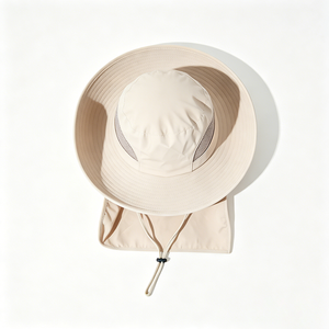 Chapeau de pêche, safari et randonnée unisexe UPF50+ avec protection UV, visière large, filet respirant, rabat de cou et sangle mentonnière, idéal pour les activités sportives décontractées en extérieur - Product Image 5