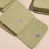 Pochette à bijoux multifonction en suède microfibre personnalisée en gros avec logo pour pendentifs et boucles d'oreilles