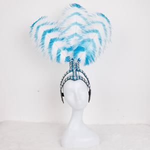 أغطية رأس طويلة ملونة بالريش للنساء البالغات للحفلات والكرنفالات والعروض المسرحية - Product Image 4