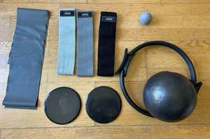 Kit aksesori kustom pita peregangan Gym tali resistensi kain pita resistensi lingkaran ajaib Kit Pilates cincin Pilates untuk wanita - Product Image 4