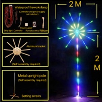 Feux d'artifice magiques d'extérieur/d'intérieur avec commande vocale, source de lumière LED, lumières de feux d'artifice étanches
