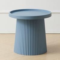 Vente en gros table basse moderne mobilier d'intérieur coloré tables rondes en plastique ordinaires