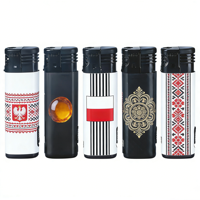 Briquet Classique avec LED, Rechargeable au Butane et Batterie au Lithium, Design Portable, Coupe-Vent, Idéal pour Cadeaux d'Affaires
